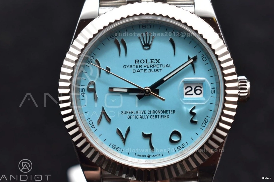 Dial 1:1 Seasonal 41 Best 904L Tiffany on DateJust DIWF Jubilee 636 Marker Steel Blue Bracelet Edition SA Arabic 126334 0712